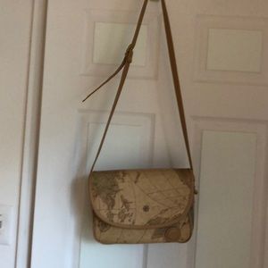 Faux leather shoulder bag